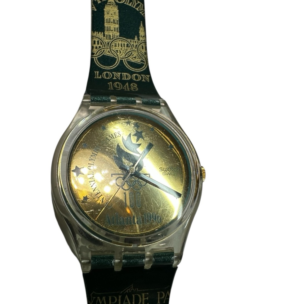 Swatch Gold and Green Olympic Edition Smartwatch
